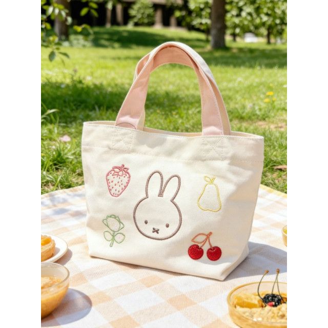 日系甜心刺繡托特包