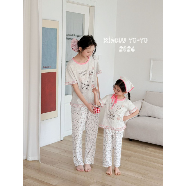 甜美親子居家服