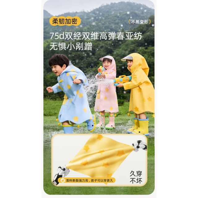 俏皮星星兒童雨衣