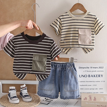 經典條紋口袋套裝