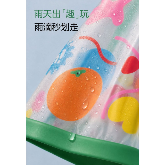 繽紛塗鴉透明雨衣
