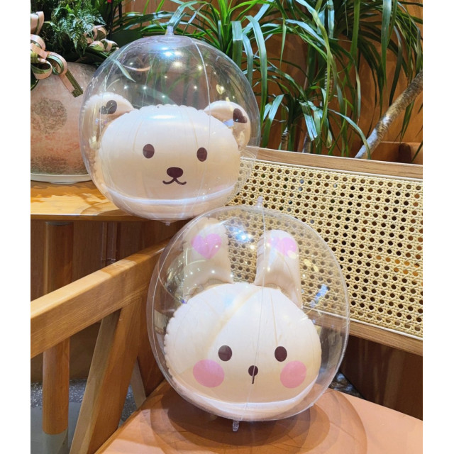萌趣透明充氣沙灘球