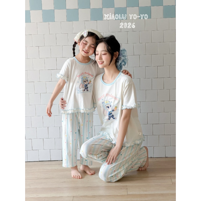 甜美親子居家服