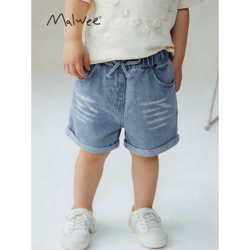 刷色牛仔休閒短褲