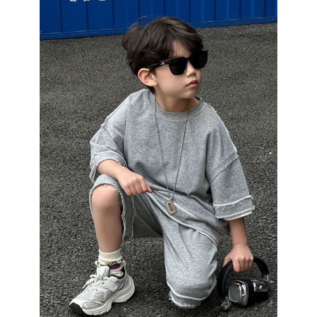 韓系潮童毛邊套裝