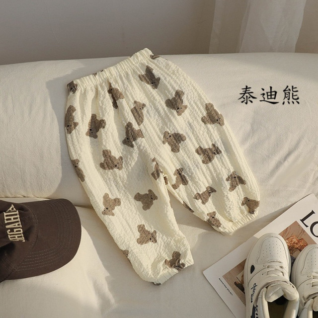 洋氣泡泡麻紗防蚊褲