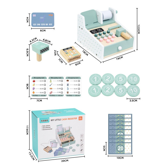 購物木製收銀機玩具