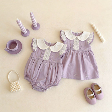 法式甜美公主裙姊妹裝