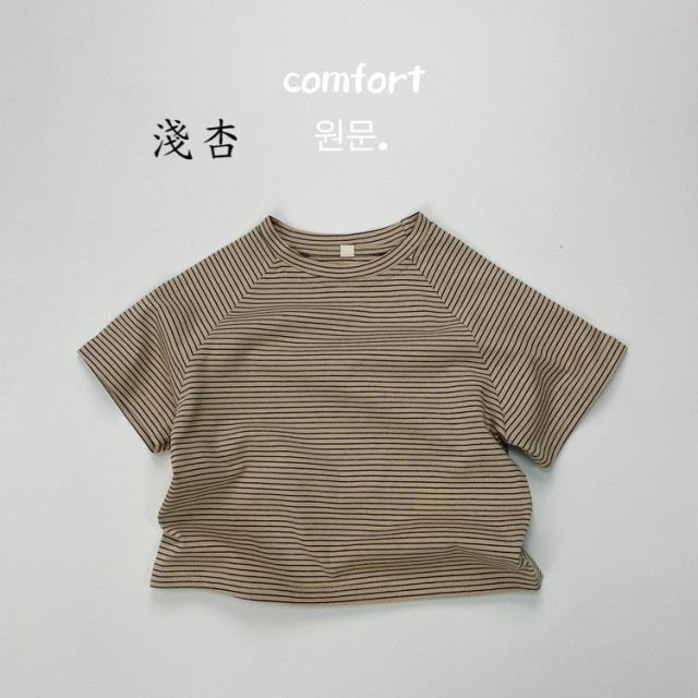 百搭細條紋短T