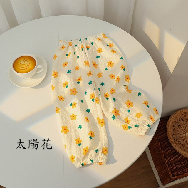 洋氣泡泡麻紗防蚊褲
