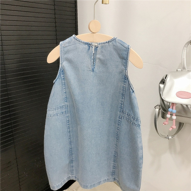 可愛兔兔牛仔背心裙