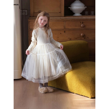 仙氣紗裙拼接洋裝