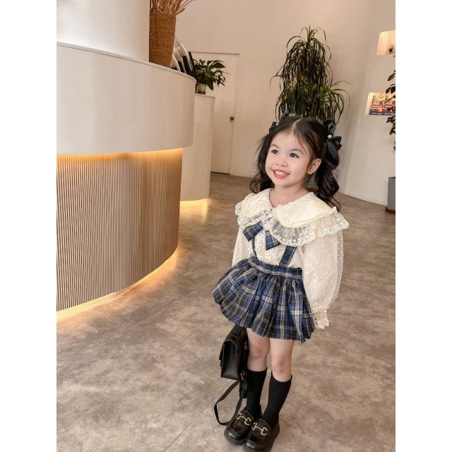 甜美學院風蕾絲四件套組
