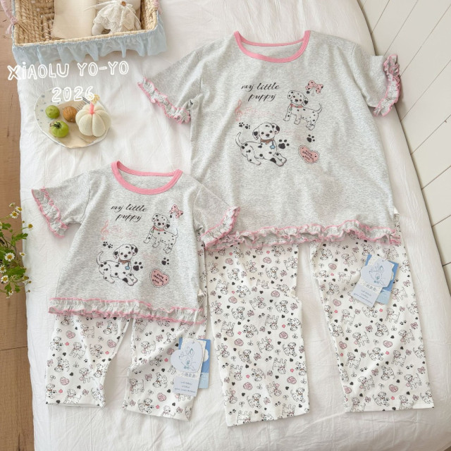 甜美親子居家服