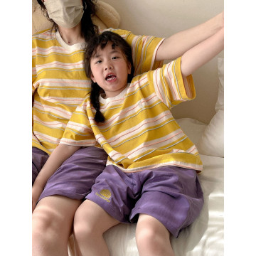 親子條紋短袖T恤