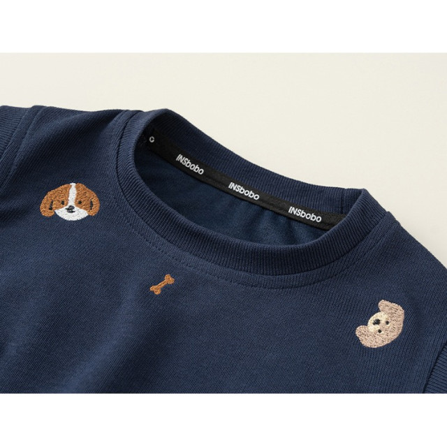 學院風動物刺繡三件套