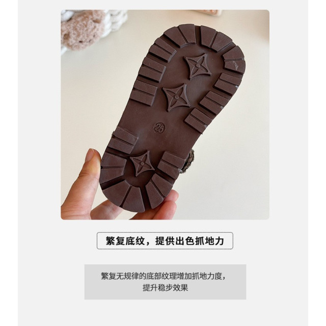 小香風花邊小皮靴