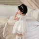 純白蕾絲公主連體紗裙（贈髮飾）