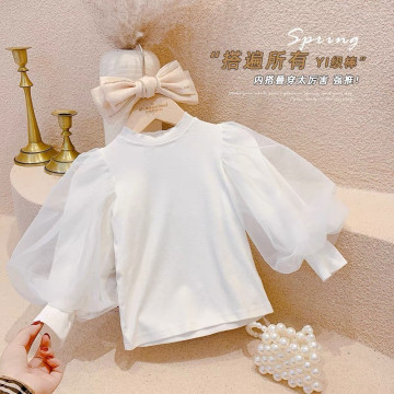 仙氣泡泡紗袖上衣