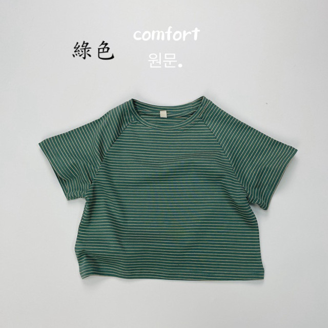 百搭細條紋短T