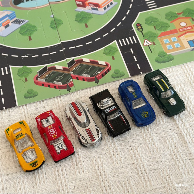 拼裝軌道小汽車收納玩具