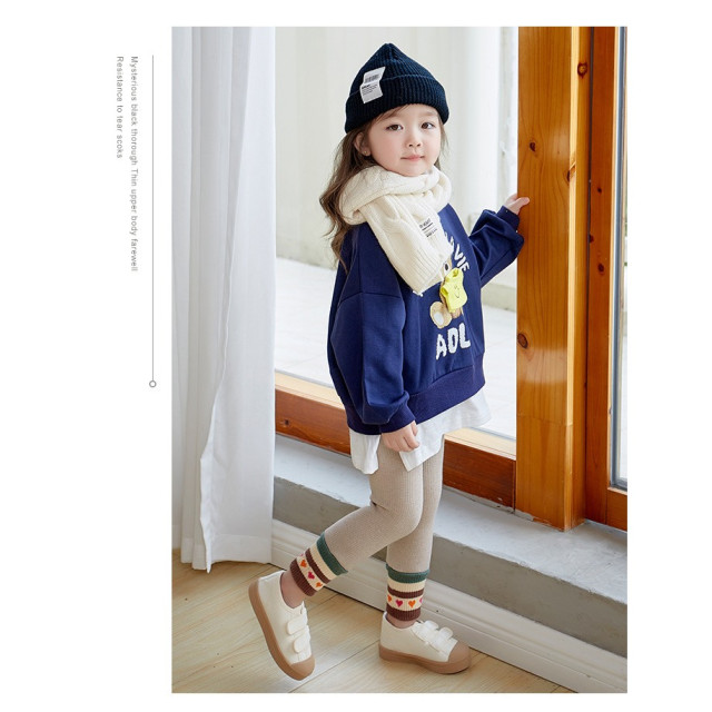 愛心拼色保暖褲