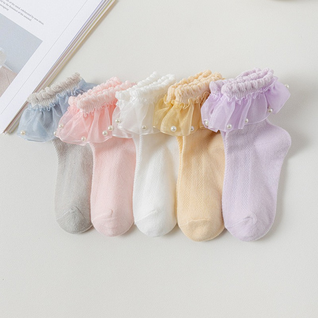 甜美蕾絲珍珠襪（五雙入）