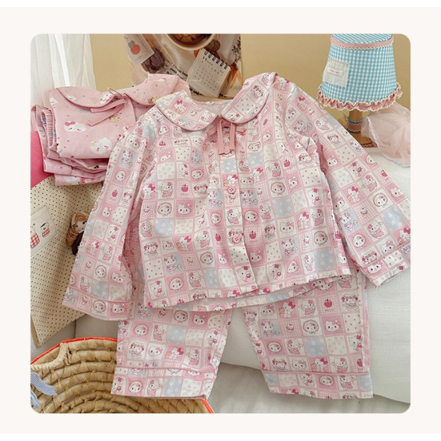 翻領卡通印花居家服
