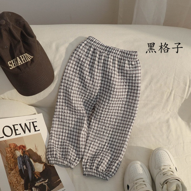洋氣泡泡麻紗防蚊褲