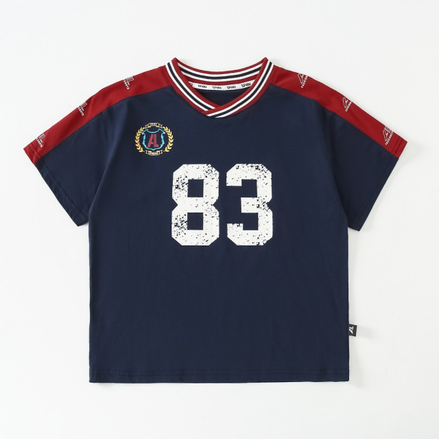 街頭風拼色短Ｔ