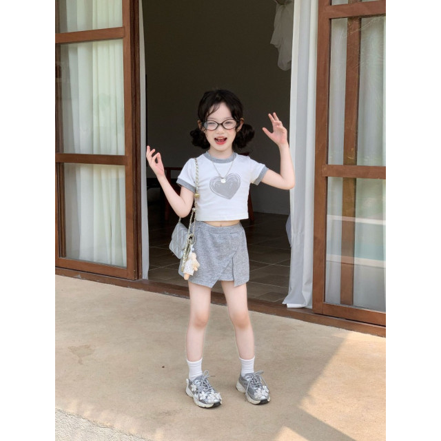 時髦愛心褲裙套裝