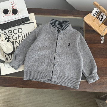小紳士假兩件針織外套