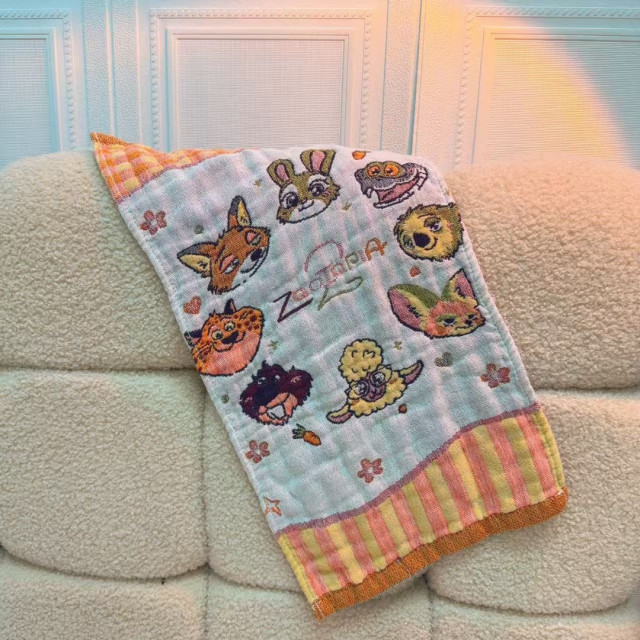 動物方程式四層紗布巾（四入）