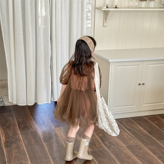 韓系澎澎袖公主紗裙