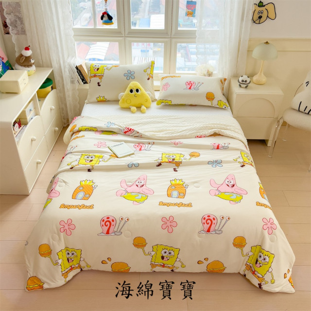 卡通豆豆涼感空調被