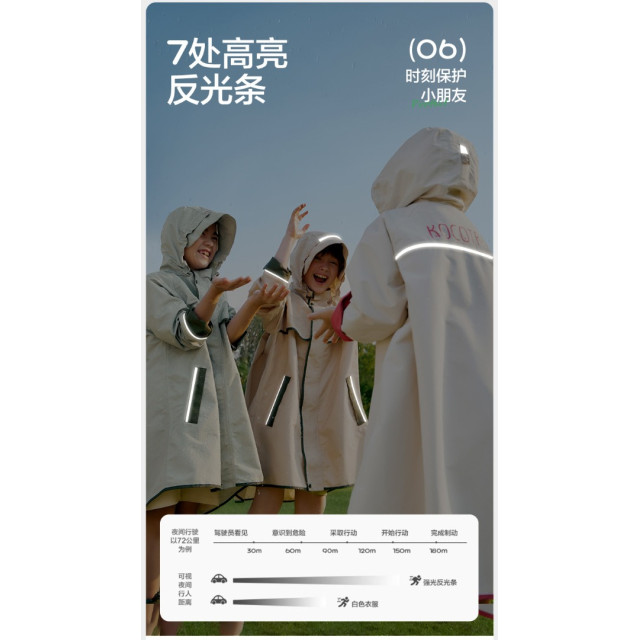 兒童輕量防水雨衣