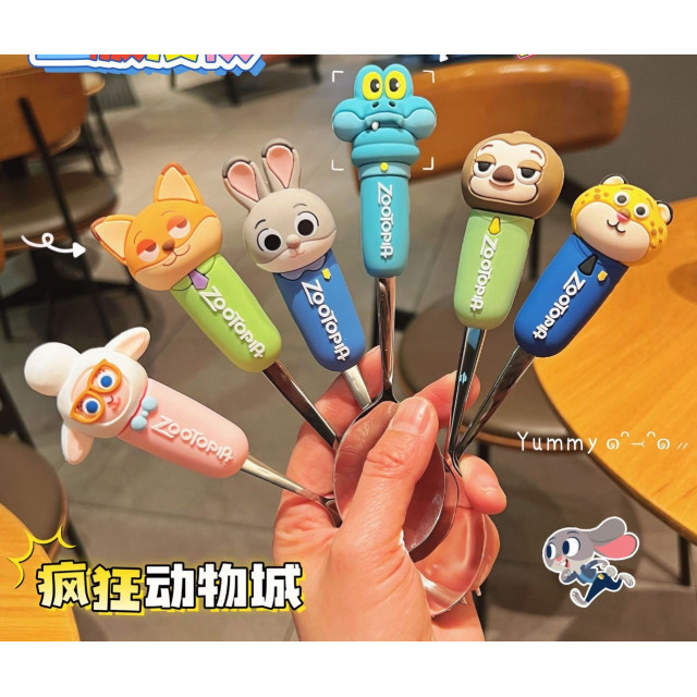 卡通動物園餐具組