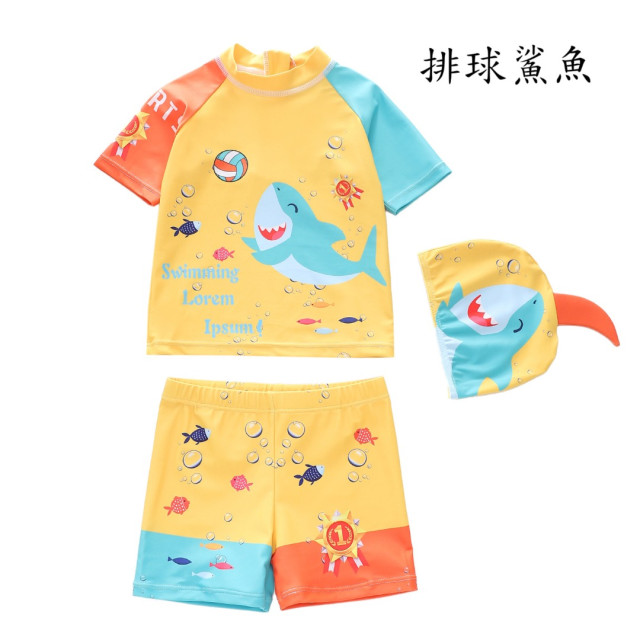 兒童卡通泳衣三件組