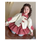 學院風格紋假兩件套裝