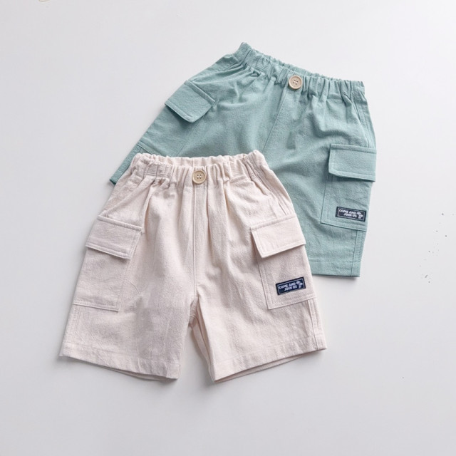 簡約雙口袋工裝褲