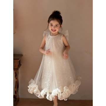 仙氣珍珠蝴蝶結公主裙