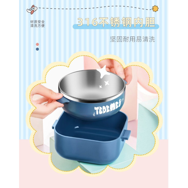 可拆分兒童分隔餐盒套組