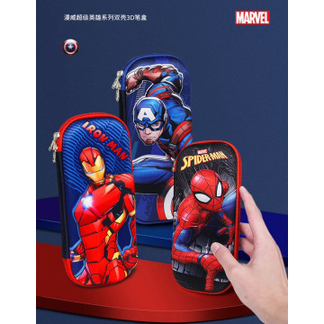 漫威英雄3D立體雙層兒童筆盒