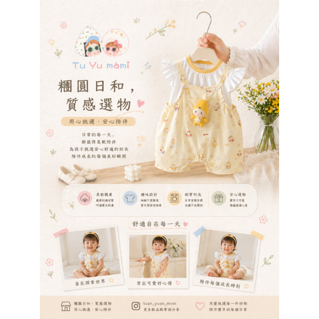 星星飛袖背帶套組