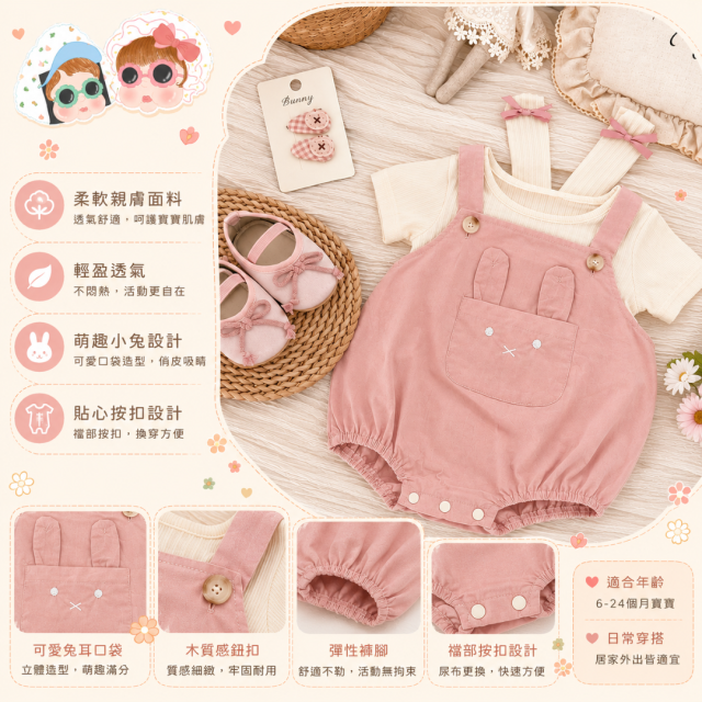 萌萌兔耳包屁套裝