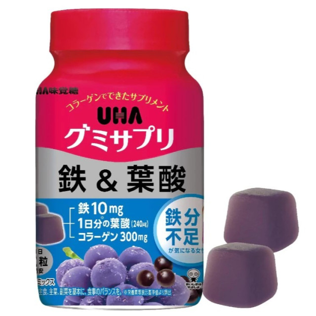 UHA 味覺糖 鐵＆葉酸 30日 罐裝