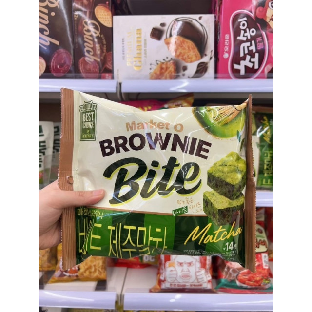 韓國 ORION Market O ✨ Brownie Bite 濟州抹茶布朗尼 14入
