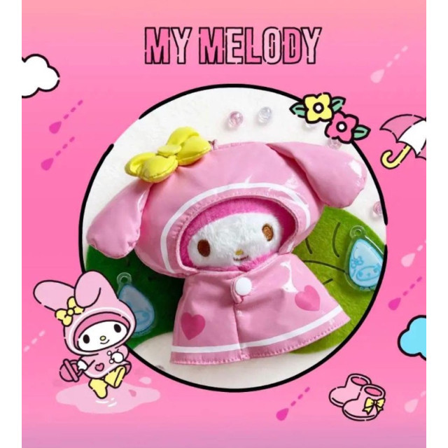 2026 韓國 OLIVE YOUNG × Sanrio 三麗鷗 Rainy Day 雨天系列 可脫式雨衣娃娃鑰匙圈
