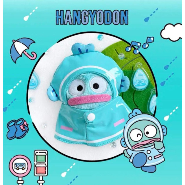 2026 韓國 OLIVE YOUNG × Sanrio 三麗鷗 Rainy Day 雨天系列 可脫式雨衣娃娃鑰匙圈