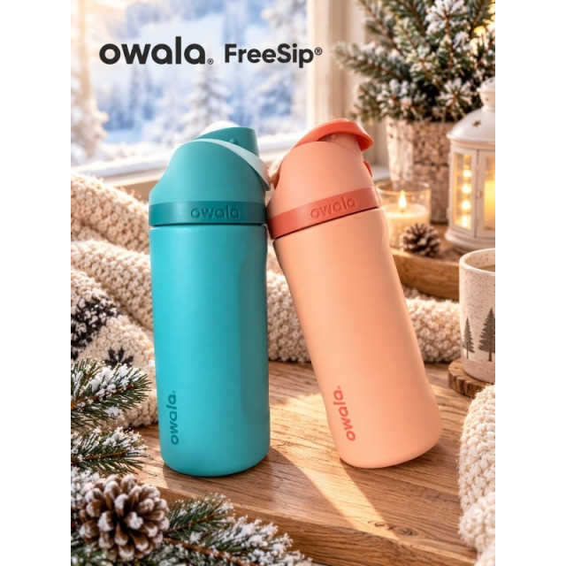 Owala 撞色吸管保冷水壺 475ml 兩入組